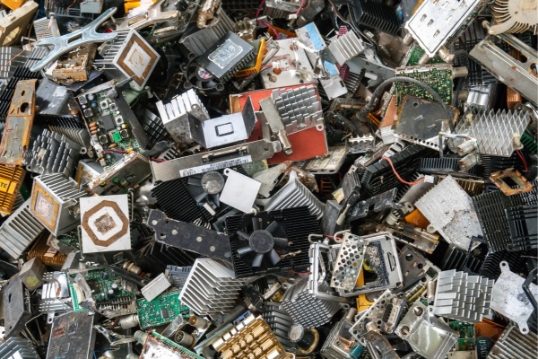 old electronics to be recycled