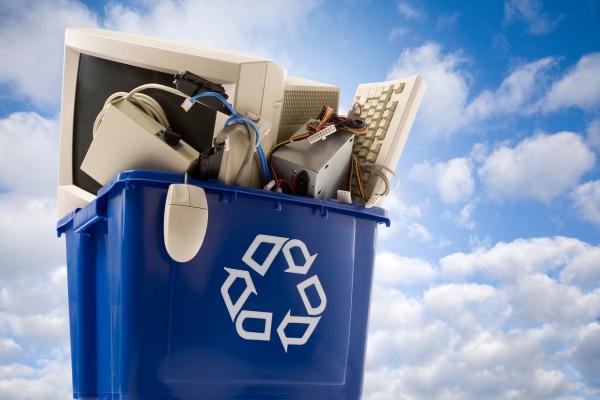 electronics recycling bin