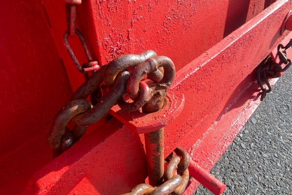 close up of lock on container