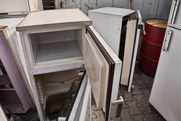 old dirty refrigerators