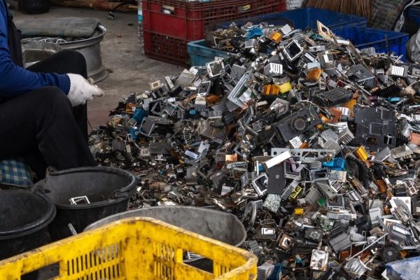 phones waiting to be recycled in Pennsylvania