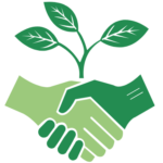 shaking hands sustainability icon