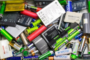 various batteries to be recycled