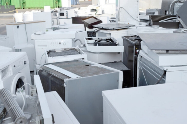 Washer parts at recycling center