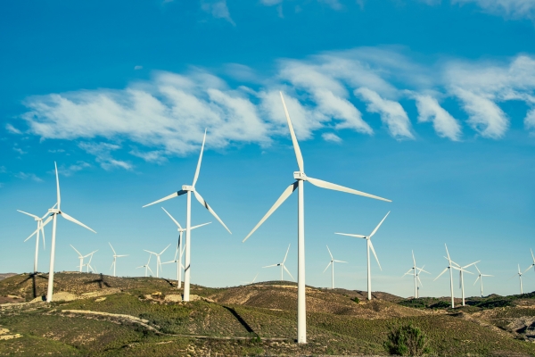 wind turbines representing sustainability