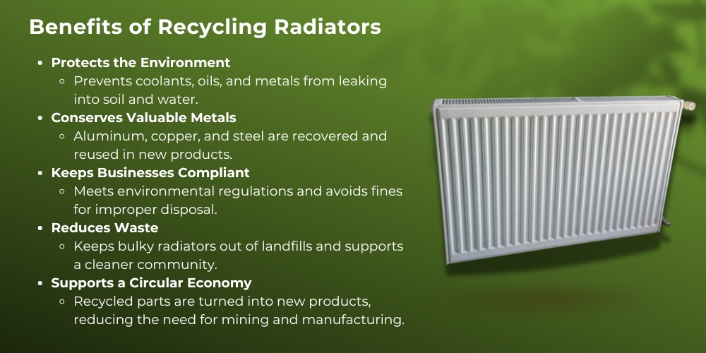 Benefits of recycling radiators infographic