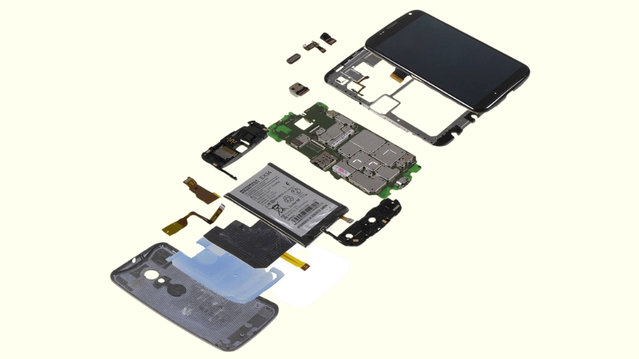 graphic showing inside of phone
