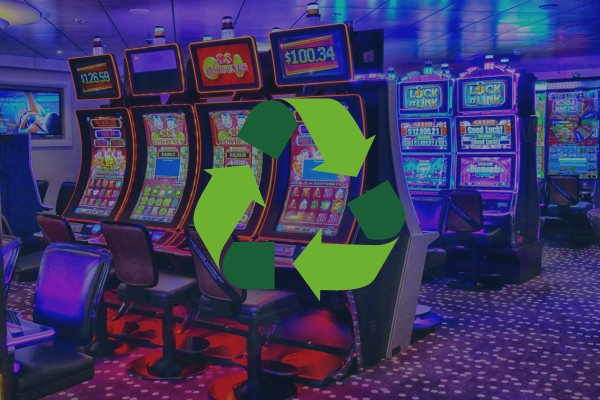 slot machines with recycling icon