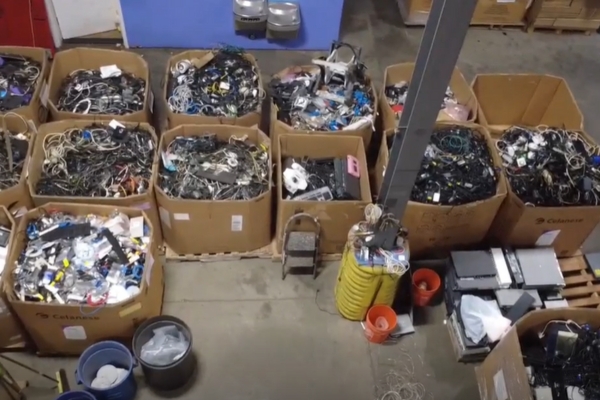 piles of e-waste