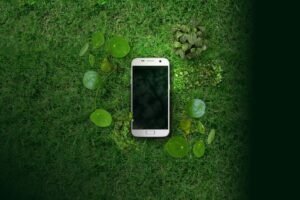 phone in grass example