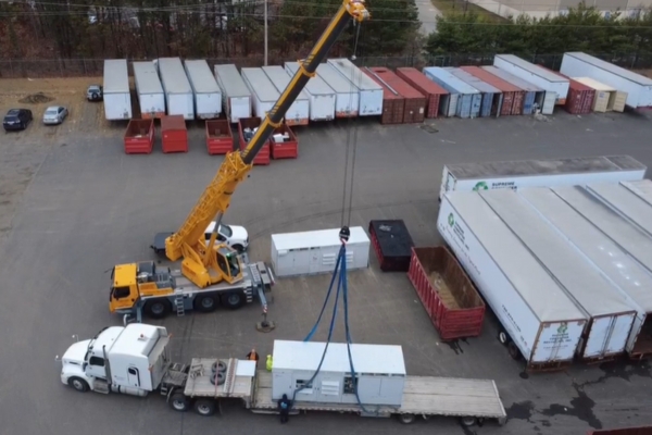 solar inverter on crane