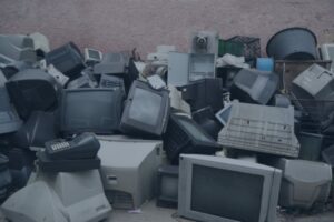 CRT TV recycling graphic