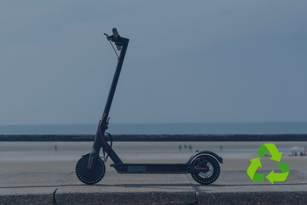 electric scooter recycling graphic