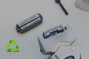 electric shaver recycling graphic