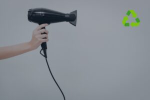 hair dryer recycling graphic