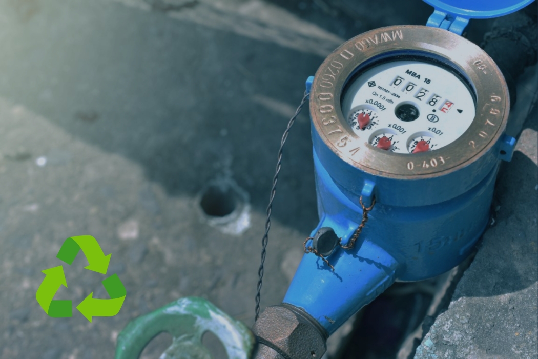 water meter battery recycling graphic