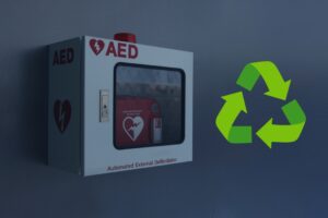 aed defibrillator recycling graphic