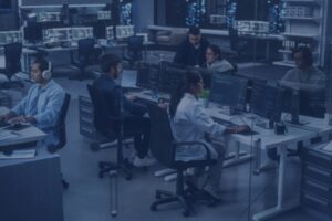 business with a lot of electronics