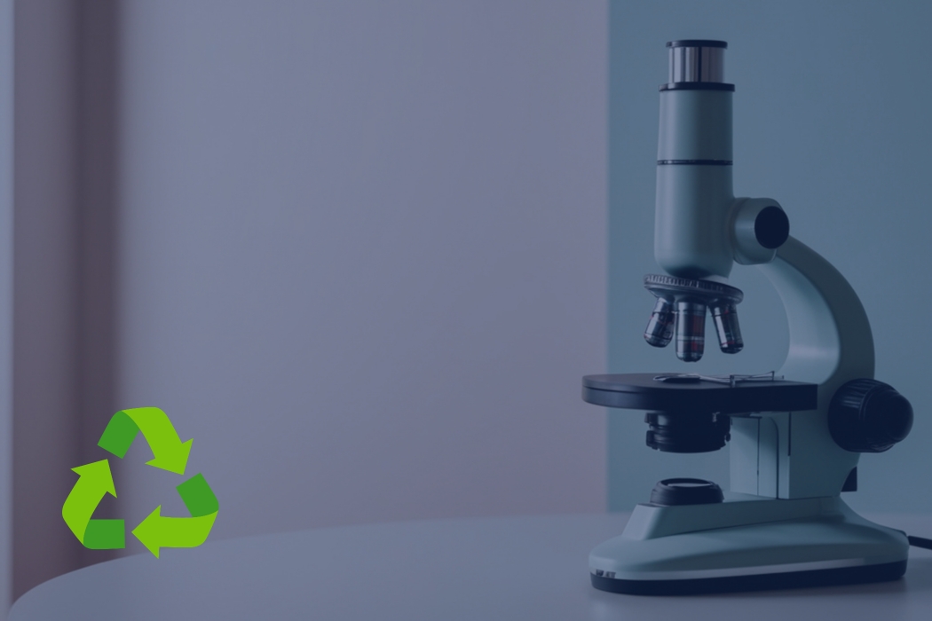 microscope recycling graphic