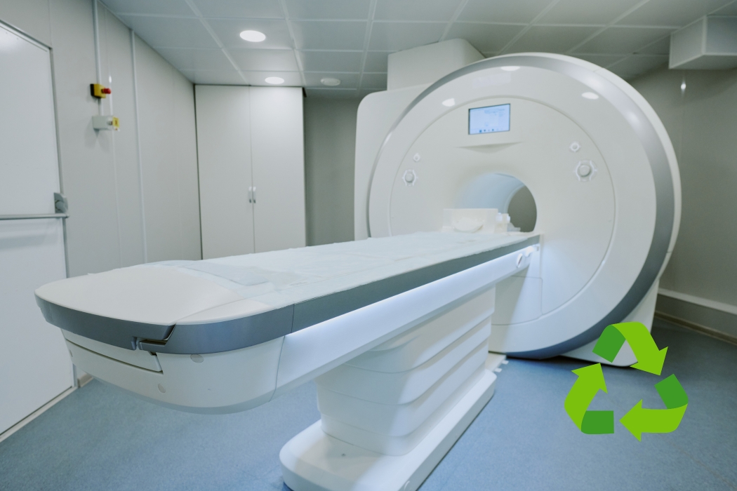 MRI machine recycling graphic