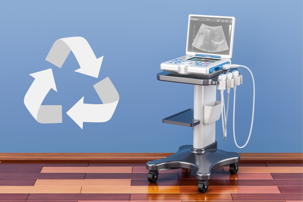 ultrasound machine recycling graphic