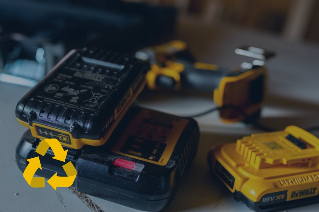 DEWALT Battery recycling graphic