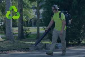 Leaf Blower recycling graphic