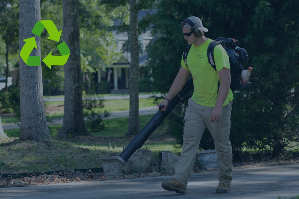 Leaf Blower recycling graphic