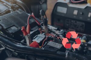 Motorcycle Battery recycling graphic