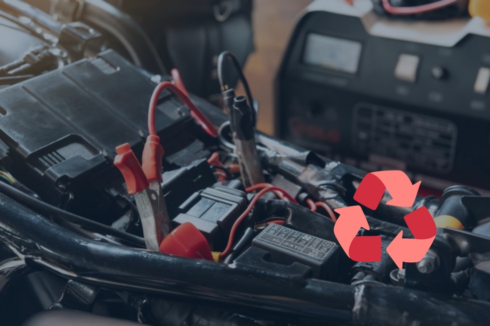 Motorcycle Battery recycling graphic