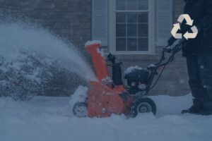 Snow blower recycling graphic