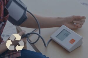 blood pressure monitor recycling graphic