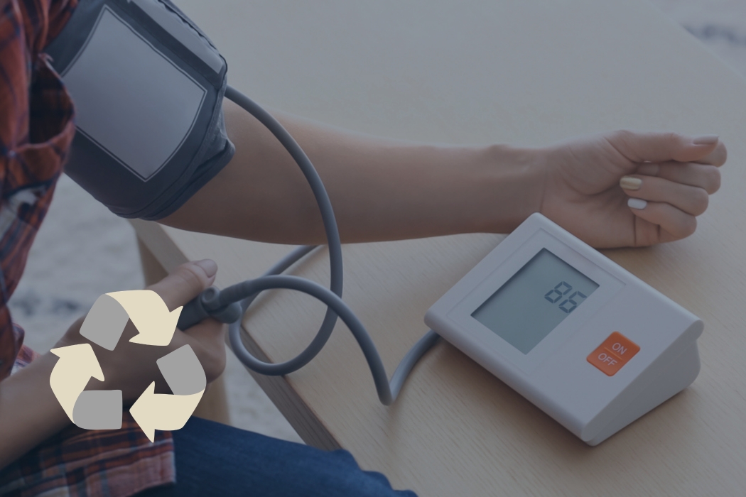blood pressure monitor recycling graphic
