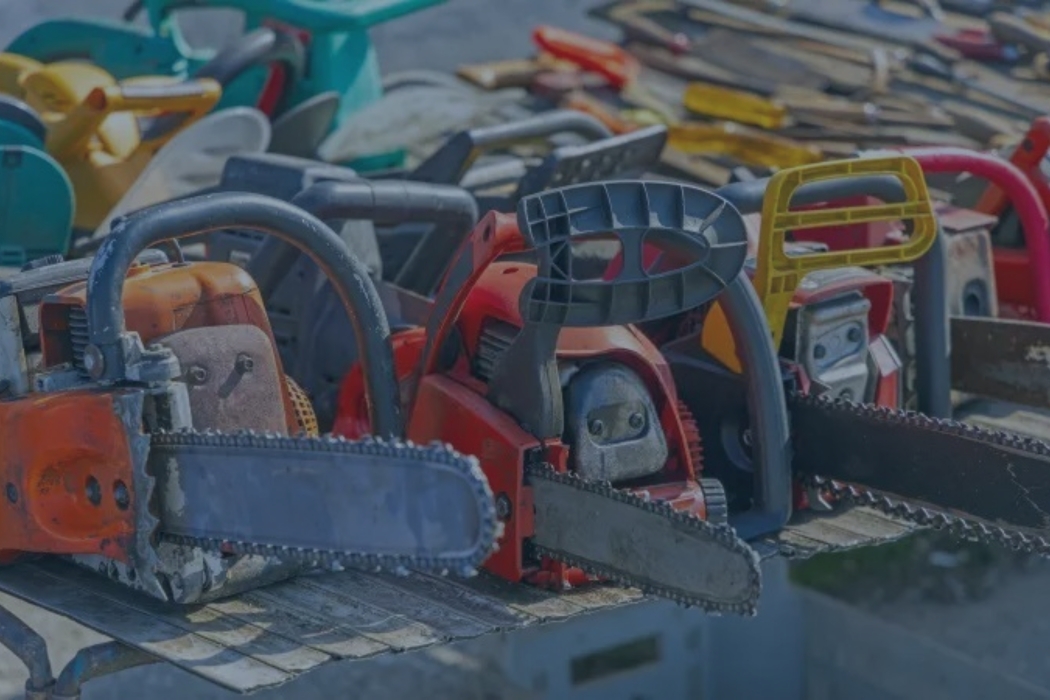 chainsaw recycling graphic