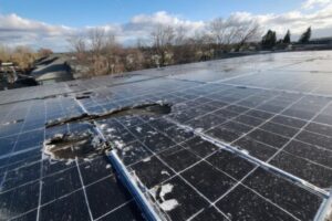 damaged solar panel example