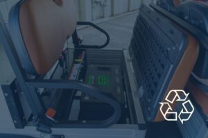 golf cart battery recycling graphic
