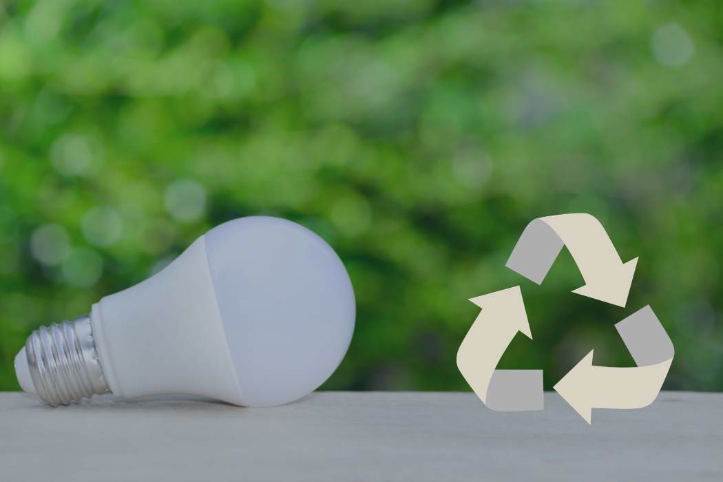 led light bulb recycling graphic