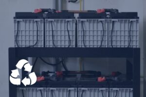 telecom battery recycling graphic