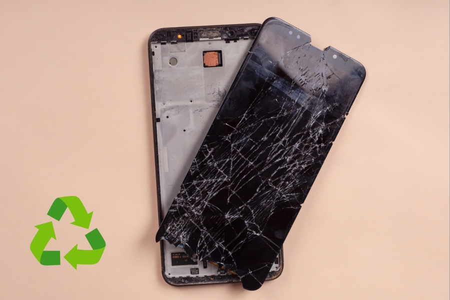 old broken iPhone