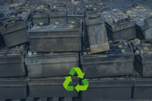 car battery recycling graphic
