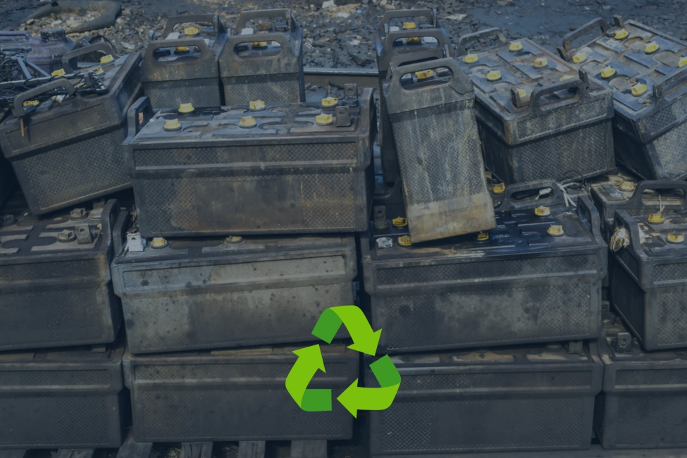 car battery recycling graphic