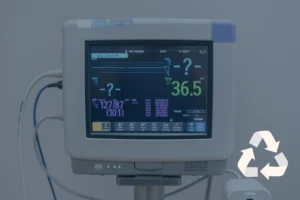 ecg machine recycling graphic
