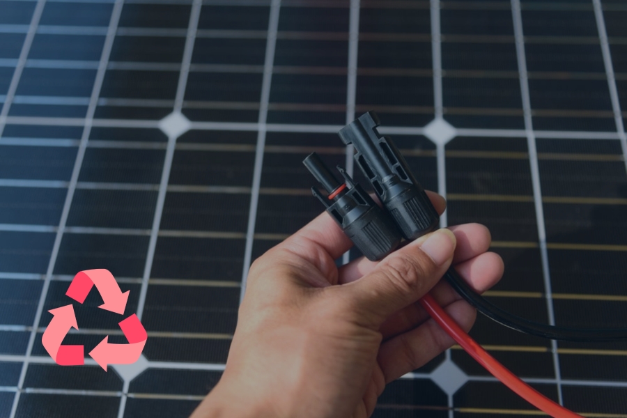 solar cable recycling graphic