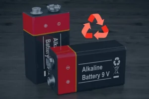9v battery recycling graphic