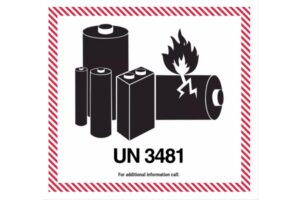 UN 3481 battery label