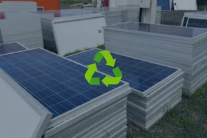 solar panels in a pile for pick up