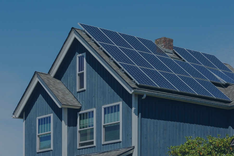 solar panels on roof