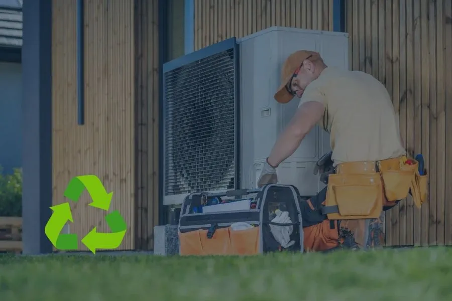 heat pump recycling graphic