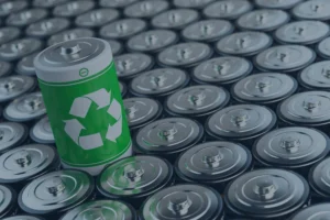 preparing batteries for recycling graphic