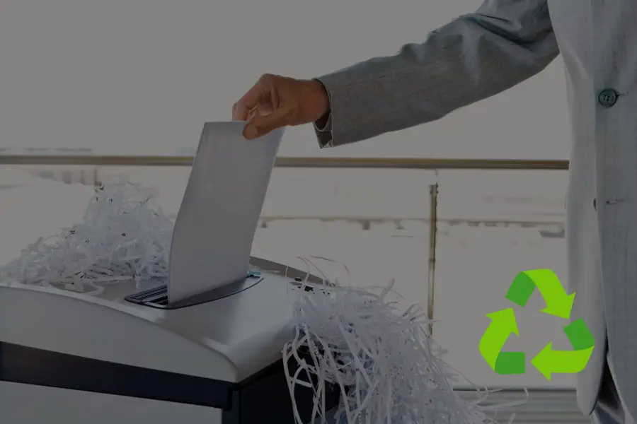 Paper Shredder recycling graphic